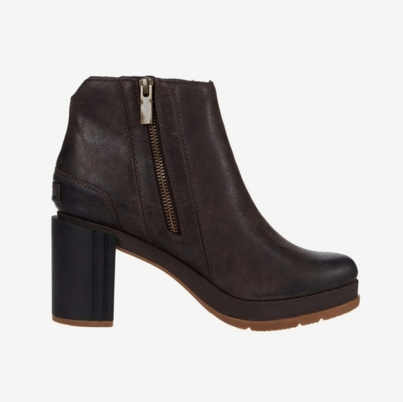 SOREL Blake Bootie Blackened Brown Double Side Zip Boots - Picture 1 of 16